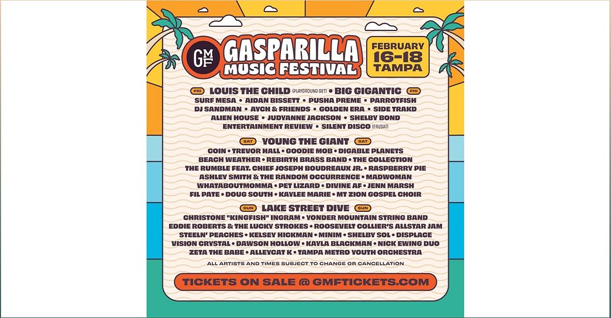 Gasparilla Music Festival 2024 Full Schedule and Lineup Revealed